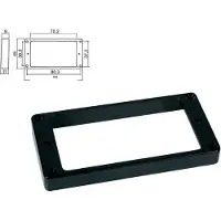 Boston HPF-04-TBK Pickup Ring voor Humbucker - Zwart Plastic