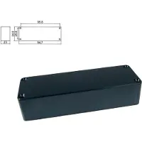 Boston BPC-5-BKM pickup cover, 5-snarig geen gaten, mat zwart, 104,0x34,5x23,0mm