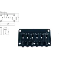 Boston B-1504-B Brug-Staartstuk - Zwart, 10,5 mm Pitch
