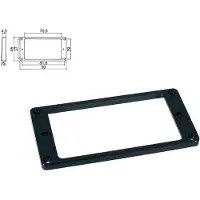 Boston HPF-02-SBK Flat Humbucker Pickup Ring - Zwart Plastic