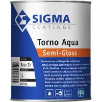 Sigma Torno Aqua Semi-Gloss | Halfglans Lakverf Binnen & Buiten 1 LTR - Kleur|1|2
