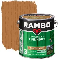Rambo Pantserbeits Tuinhout Transparant Zijdeglans 1202 Lichteiken 2,5l