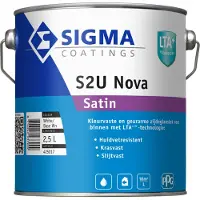 Sigma S2U Nova Satin | Zijdeglans Lakverf Binnen 2,5 LTR - Kleur|1|2