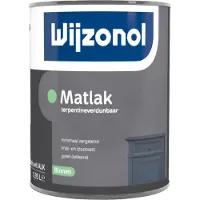 Wijzonol Matlak Terpentineverdunbaar | Lakverf Binnen 1 LTR - Kleur|1|2