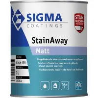 Sigma Stainaway Matt | Isolerende Muurverf en Plafondverf 1 LTR - Wit