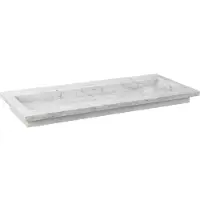Forzalaqua Wastafel nova gepolijst 100.5x51.5x9.5 cm carrara 2 kraangaten