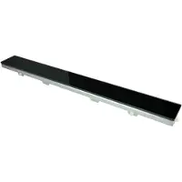 SanitairZone Aloni Glasrooster Voor RVS Douchegoot Flens Met Uitneembaar Sifon 60cm Zwart