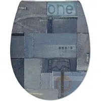CEDO Toiletzitting jeans softclose blauw
