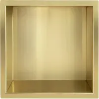 Wiesbaden Demis inbouwnis 30 x 30 x 7 cm geborsteld messing