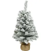 Kaemingk Imperial mini kunstkerstboom d46h90 cm groen/wit kerst Everlands