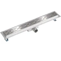 Alvoro Evo Douchegoot Met Sleufrooster - 60cm - Geborsteld RVS - Douche - 5404024100022