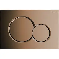 Geberit Sigma 01 bedieningsplaat tweeknops frontbediening Edelmessing