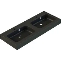 Allibert Outlet wastafel roke 120,5x10x46,5 cm zwart