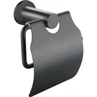Aloni toiletrolhouder met klep – gunmetal
