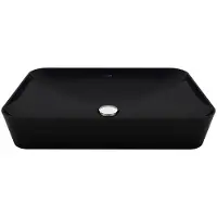 SaniGoods Aqualis keramische waskom 60x40cm mat zwart