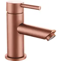 Aloni wastafelmengkraan, monomand kraan, koud-/warmwater, koper, geborsteld