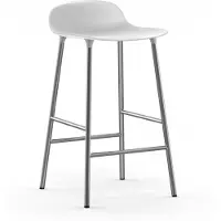 Normann Copenhagen Barstoel Form Chrome 65 cm White
