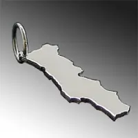MOOYE ® - Collectie Zilveren Landkaart Portugal ketting hanger