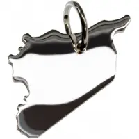 MOOYE ® - Collectie Zilveren Landkaart Syrië ketting hanger