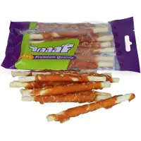 Braaaf 10x Hondensnack Rol Sticks Kip 12 Cm 80 Gr