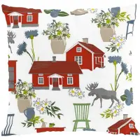 Arvidssons textil Strövtåg kussenhoes 47x47 cm Rood