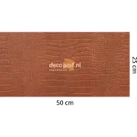 Walluxe Leathr Chicque Cognac Croco Zelfklevend 1 m² - 25 x 50 cm