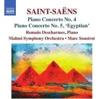 OUTHERE Romain Descharmes, Malmö Symphony Orchestra, Marc Soustrot - Saint-Saëns: Piano Concerto No. 4 | Piano Concerto No. 5 'Egyptian' (CD)