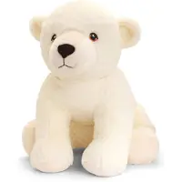 Keel Toys Keeleco Toys Knuffel - IJsbeer - wit - dieren knuffels - pluche - 45 cm