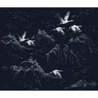 Laura Ashley Animalia Fotobehang - Dieren - 280x300cm - Blauw