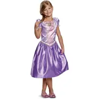 Disney Princess DISNEY Prinses - TANGLED, Rapunzel jurk Classic, Maat M (7-8 jaar), Meisjes