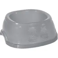 Stefanplast voerbak / drinkbak 2 liter kunststof Stone grey
