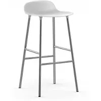Normann Copenhagen Barstoel Form Chrome 75 cm White