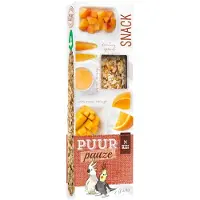 Witte molen Puur Pauze 2 sticks grote parkieten Abrikoos en Mango