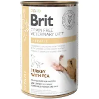 Brit Veterinary Diet Hepatic Turkey&amp;Pea 24x400 g