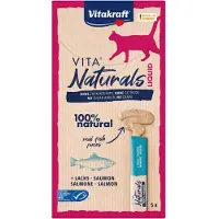 Vitakraft Vita Naturals Liquid kattensnack met zalm (5 st.) 3 verpakkingen