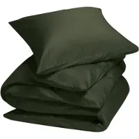 Yumeko Dekbedovertrek set Katoen Satijn 140x220 Groen - Eco, Bio & Fairtrade