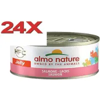 Almo Nature 24x HFC - Kattenvoer Natvoer Blik - Gelei - Zalm - 70g