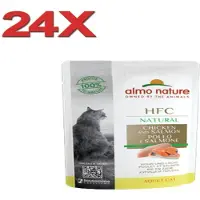 Almo Nature HFC - Kattenvoer - Maaltijdzakje Kip & Zalm - 24x55gr