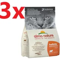 Almo Nature Holistic - Katten Droogvoer - Witvis & Rijst - 3x2kg