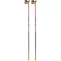 LEKI - Langlaufstokken - Prc 750 Lady Neonpink-Neonyellow-Black voor Dames - Maat 155 cm - Roze