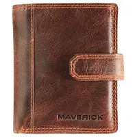 Maverick the original - pasjeshouder - RFID - volnerf rundsleder - bruin