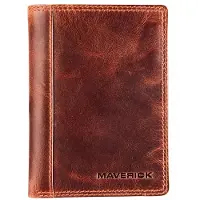 Maverick - Portefeuille The Original met kleingeldvak RFID leer bruin