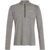 Protest Skipully Men Strayed 1/4 Zip Top Dark Grey Melee-S