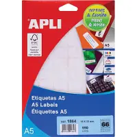 APLI witte etiketten Print & Write ft 16 x 22 mm (b x h), 990 stuks, 66 per blad (1864) - 3 stuks