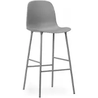 Normann Copenhagen Barstoel Form Steel 75 cm Grey Hoog