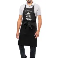 Kariban Naamcadeau - The man the Myth the Legend - Keukenschort - BBQ schort - verjaardag - vaderdag - zwart - Danny