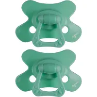 Difrax Natural Fopspeen - 12 tot 18 Maanden - Donkergroen - 2 Stuks