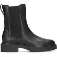 Manfield Zwarte leren chelsea boots | Maat 41