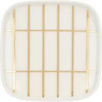 Marimekko - Tiilskivi - Bord - 10 x 10 cm - Wit en Goud