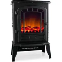Monzana Elektrische Kachel Zwart 2000W met Verwarming 56,5x24x39cm
